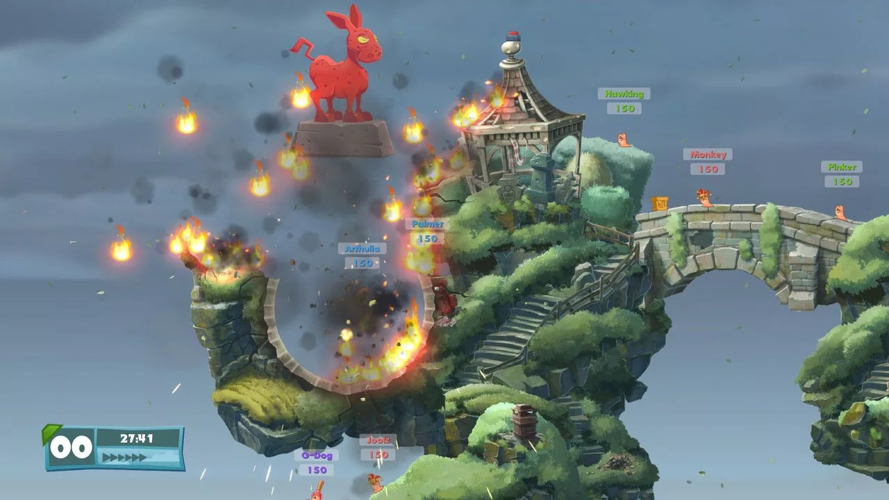 Купить ключ Worms Battlegrounds + Worms W.M.D на Xbox выгодно